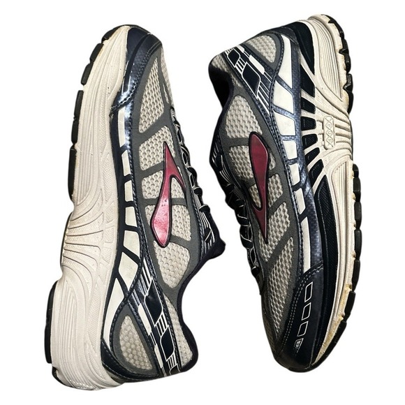 Brooks Dyad 8 Womens Sz 7.5 Navy White Pink Mesh Lace Up Athletic Running Shoes - Picture 3 of 11